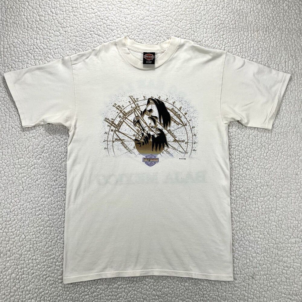 Vintage 90s Harley Davidson T-shirt Men’s Large Motorcycles‎ Biker Baja Mexico